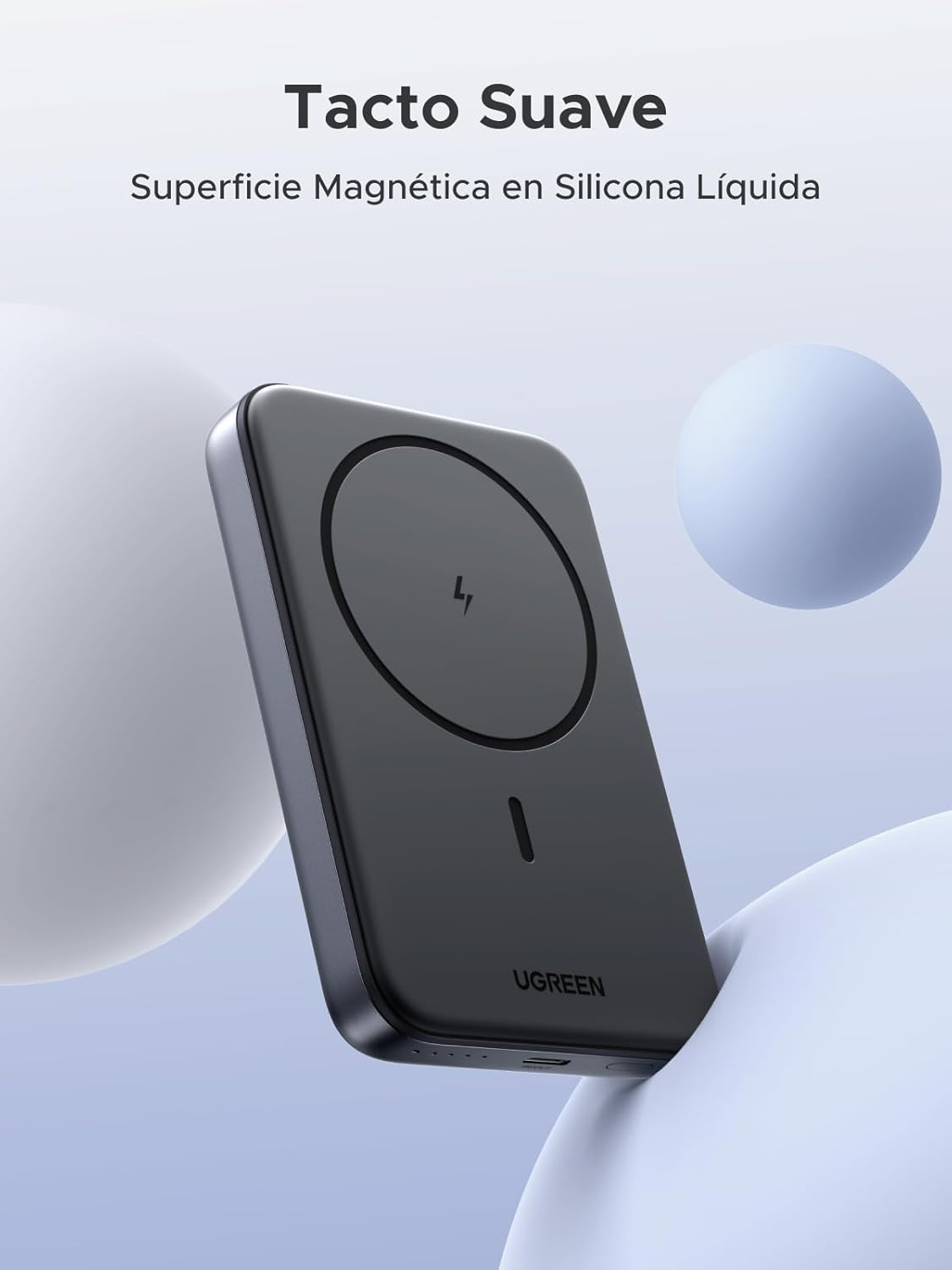 Carga Magnética, Compacta y Sin Cables - Ugreen/Gadgethi⚡
