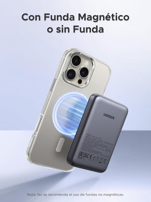 Carga Magnética, Compacta y Sin Cables - Ugreen/Gadgethi⚡