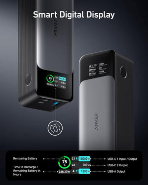 Anker-Gadgethi Power Bank 140W – Carga Ultra Rápida e Inteligente