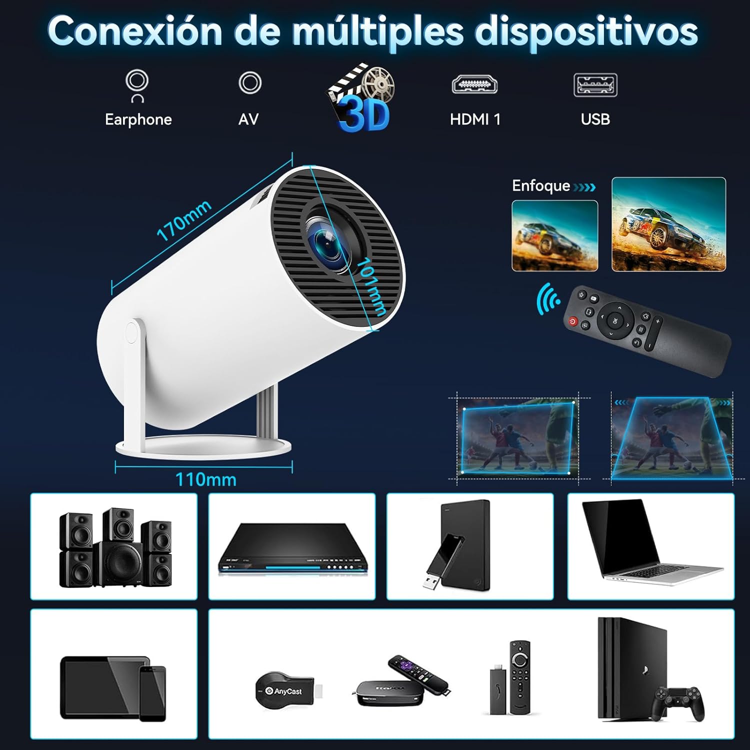 Tu Cine en Casa, en Cualquier Lugar – Mini Proyector 4K PRO