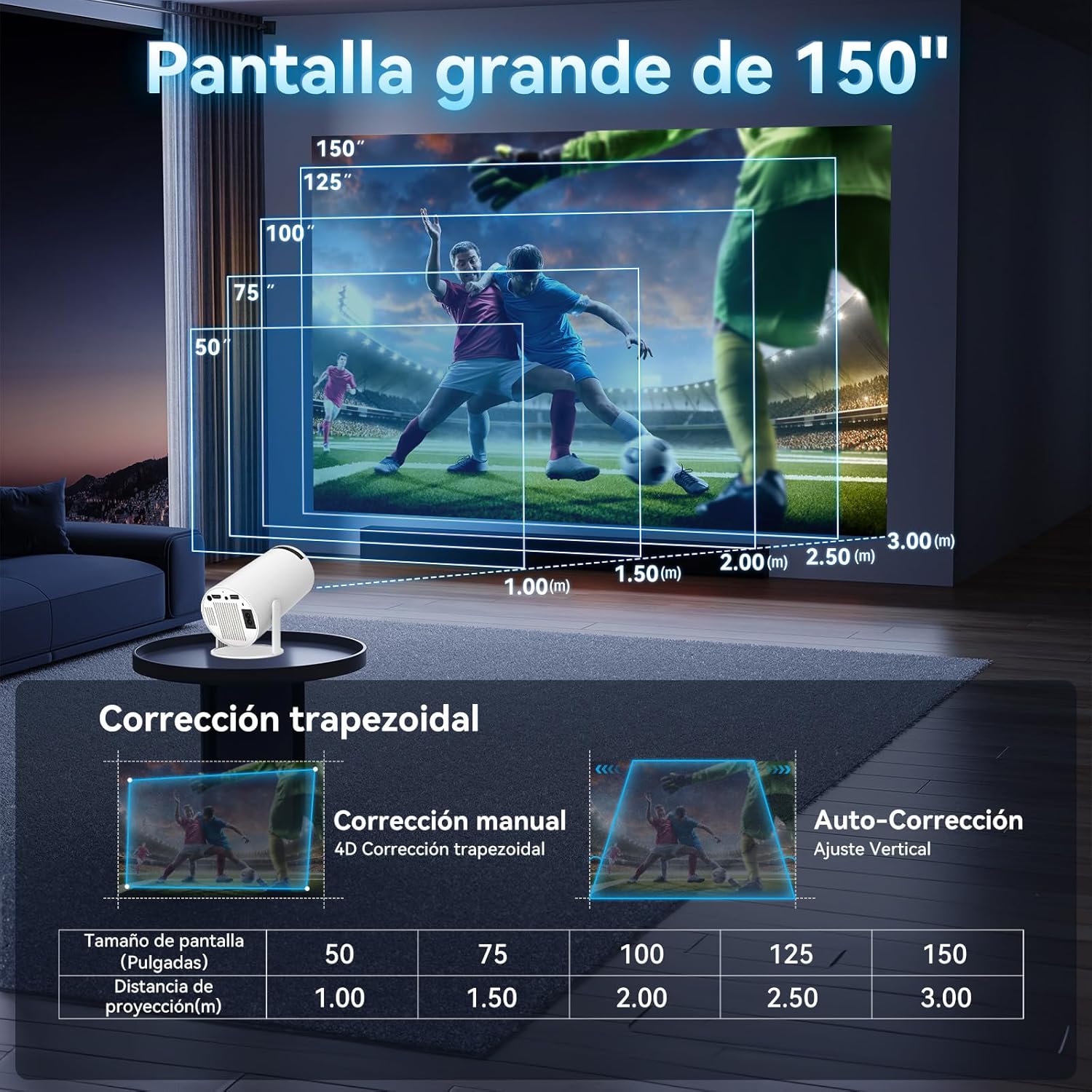 Tu Cine en Casa, en Cualquier Lugar – Mini Proyector 4K PRO