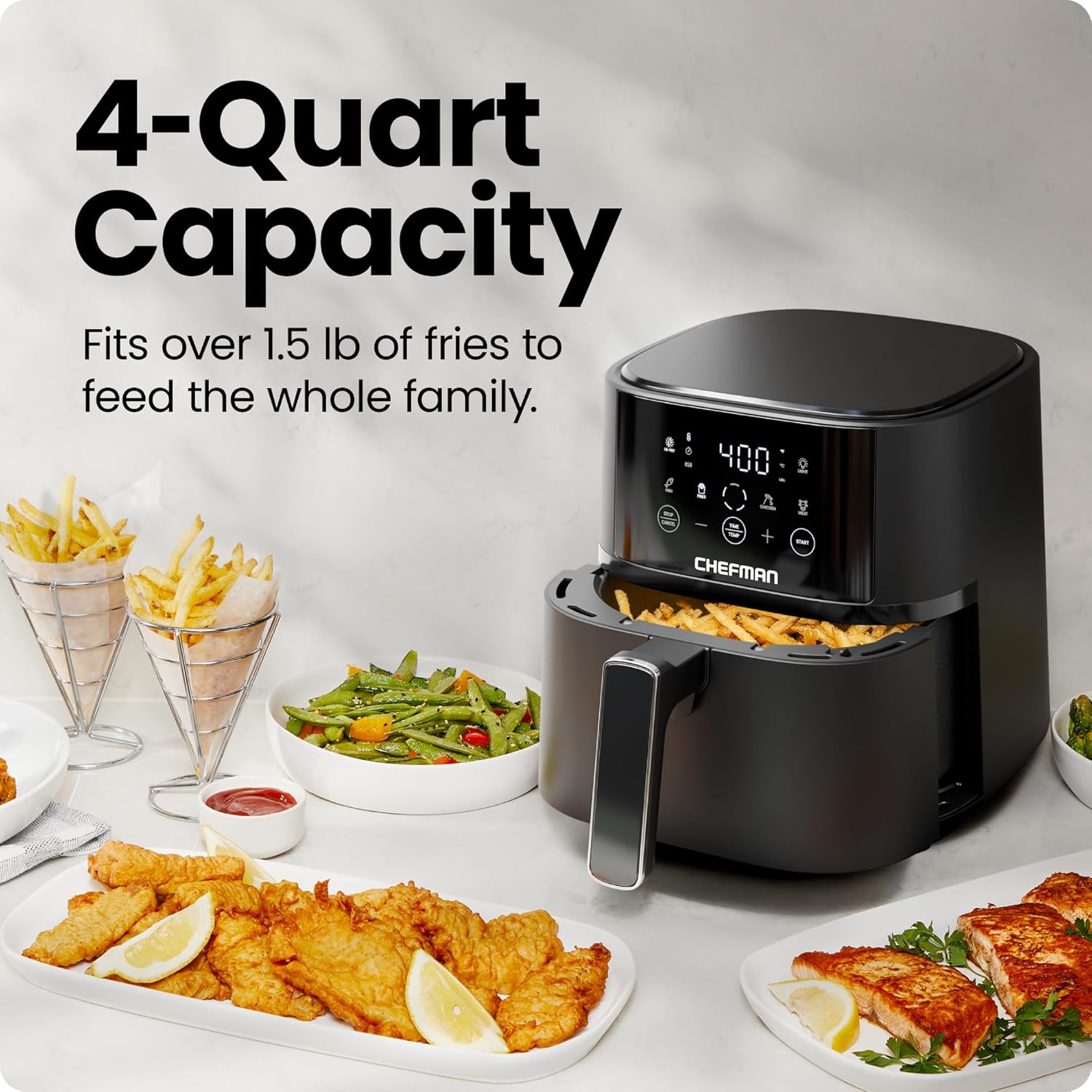 Chefman Air Fryer TurboFry – Cocina Saludable, Rápida y Sin Aceite