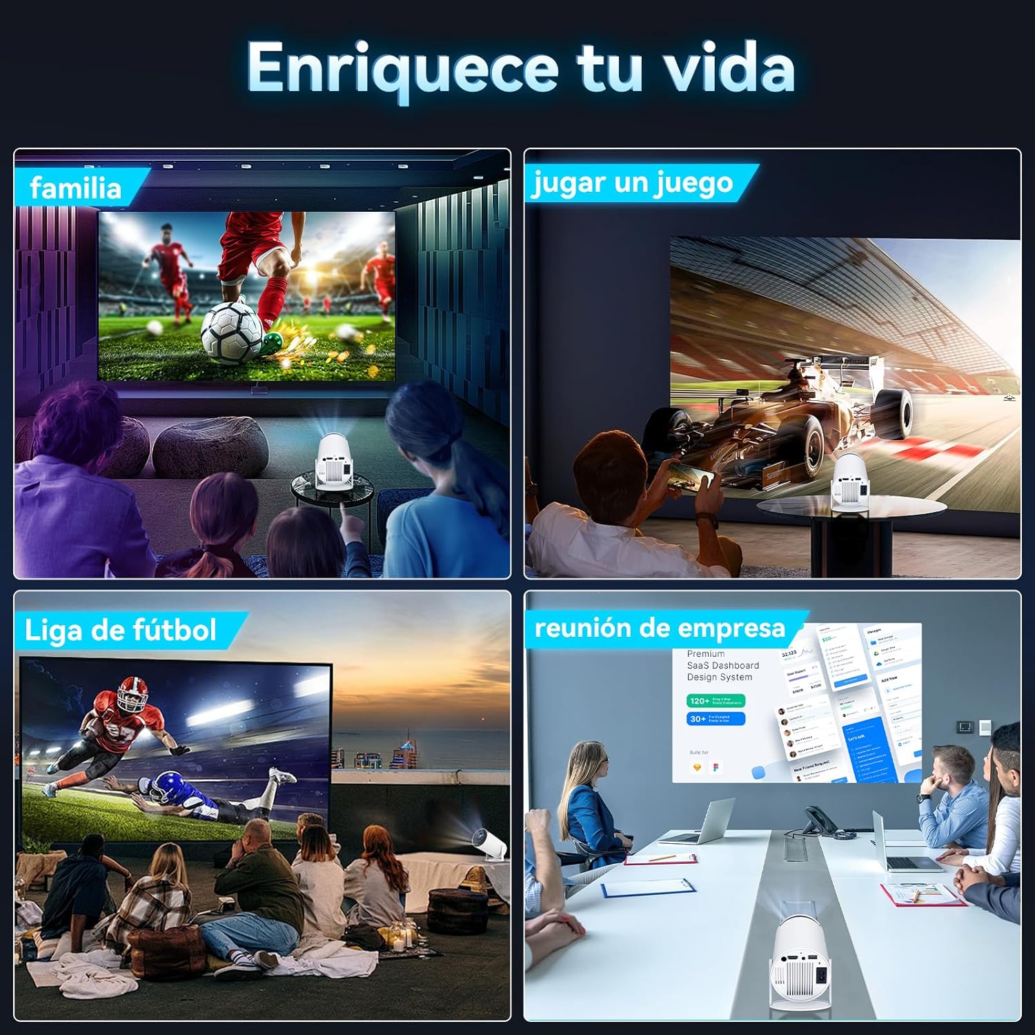 Tu Cine en Casa, en Cualquier Lugar – Mini Proyector 4K PRO