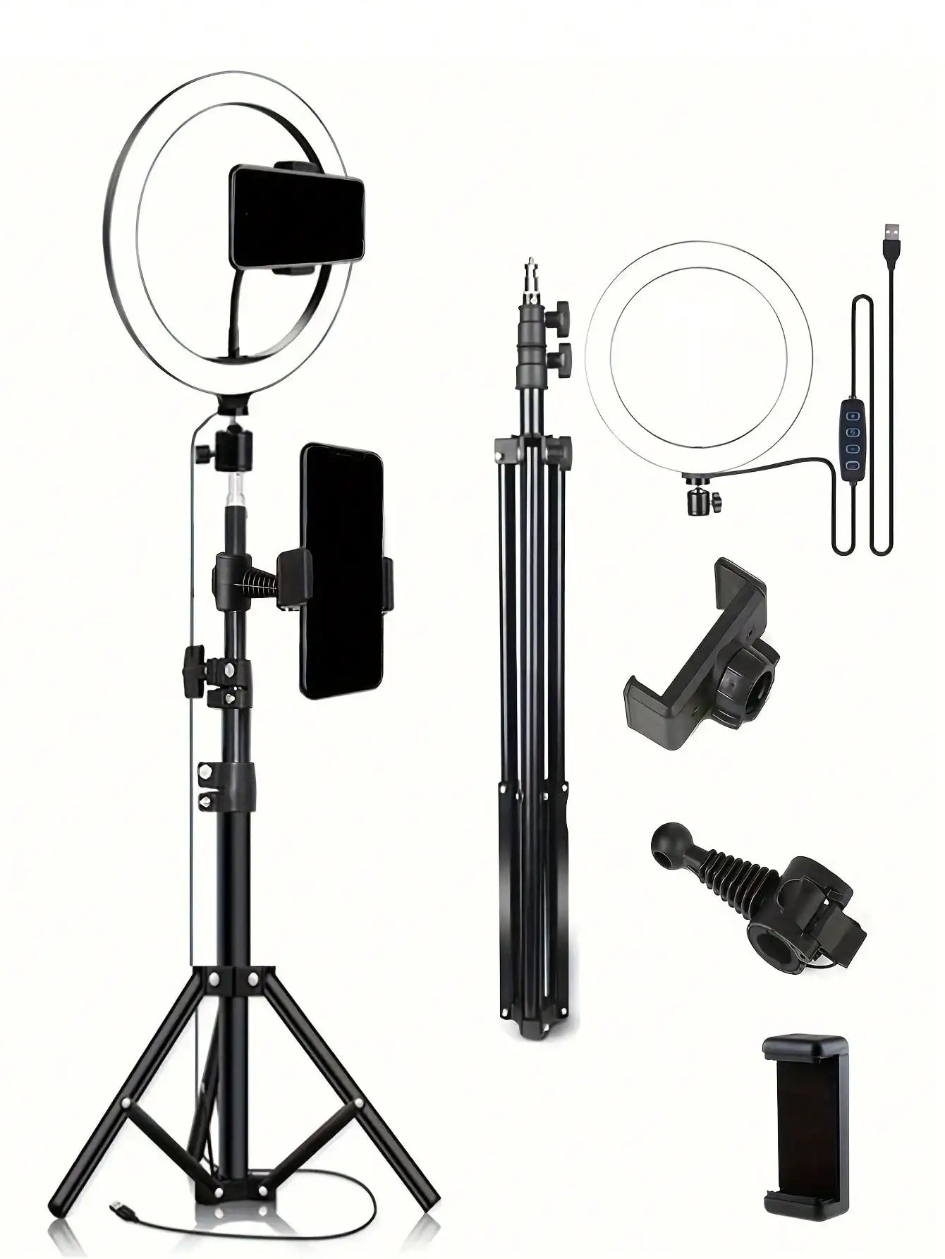 Trípode + Aro de Luz 10” + Control Remoto - Gadgethi