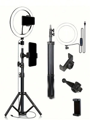 Trípode + Aro de Luz 10” + Control Remoto - Gadgethi