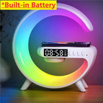 Reloj alarma multifuncional, cargador y luz led.
